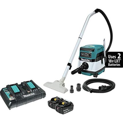 Makita XCV04PT 18V X2 LXT� Lithium-Ion (36V) Cordless/Corded 2.1 Gallon HEPA Filter Dry Dust Extractor/Vacuum Kit (5.0Ah)